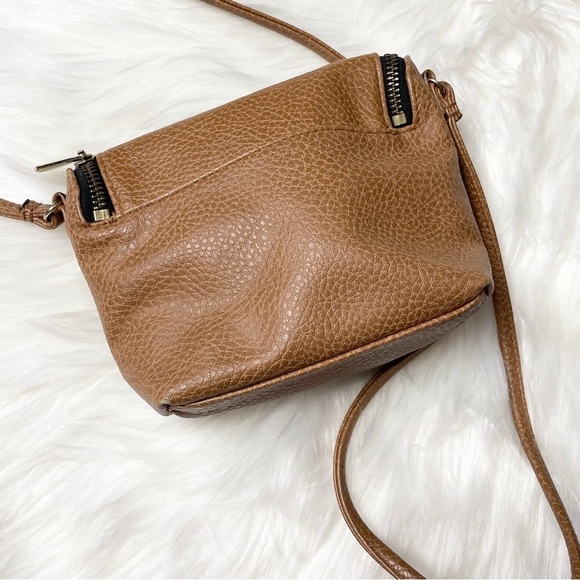 ✨ H&M Mini Grained Faux Leather Tawny Brown Cross Body Shoulder Bag - Picture 5 of 6